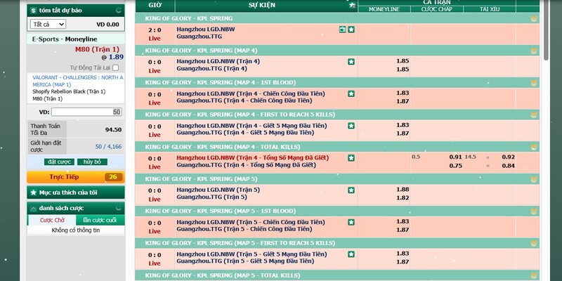 Siêu phẩm E-sports trực tuyến có 102 Siêu phẩm E-sports trực tuyến có 102