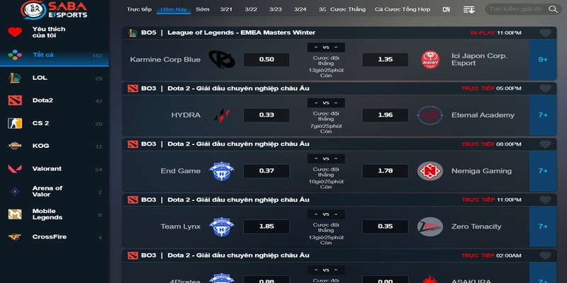 Các trò chơi có 102 tại game E-sports Các trò chơi có 102 tại game E-sports