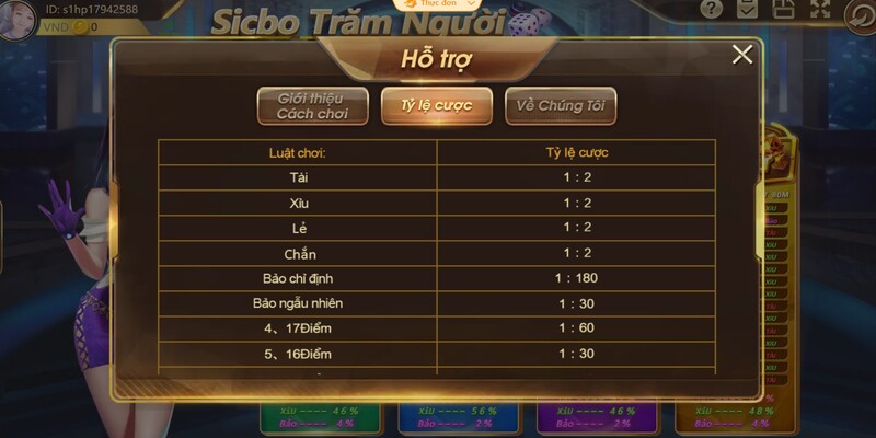 Ưu điểm tỷ lệ cược cao tại Sicbo online Sclub88 Ưu điểm tỷ lệ cược cao tại Sicbo online Sclub88